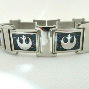 Star Wars Men's Stainless Steel Carbon Fiber Jedi